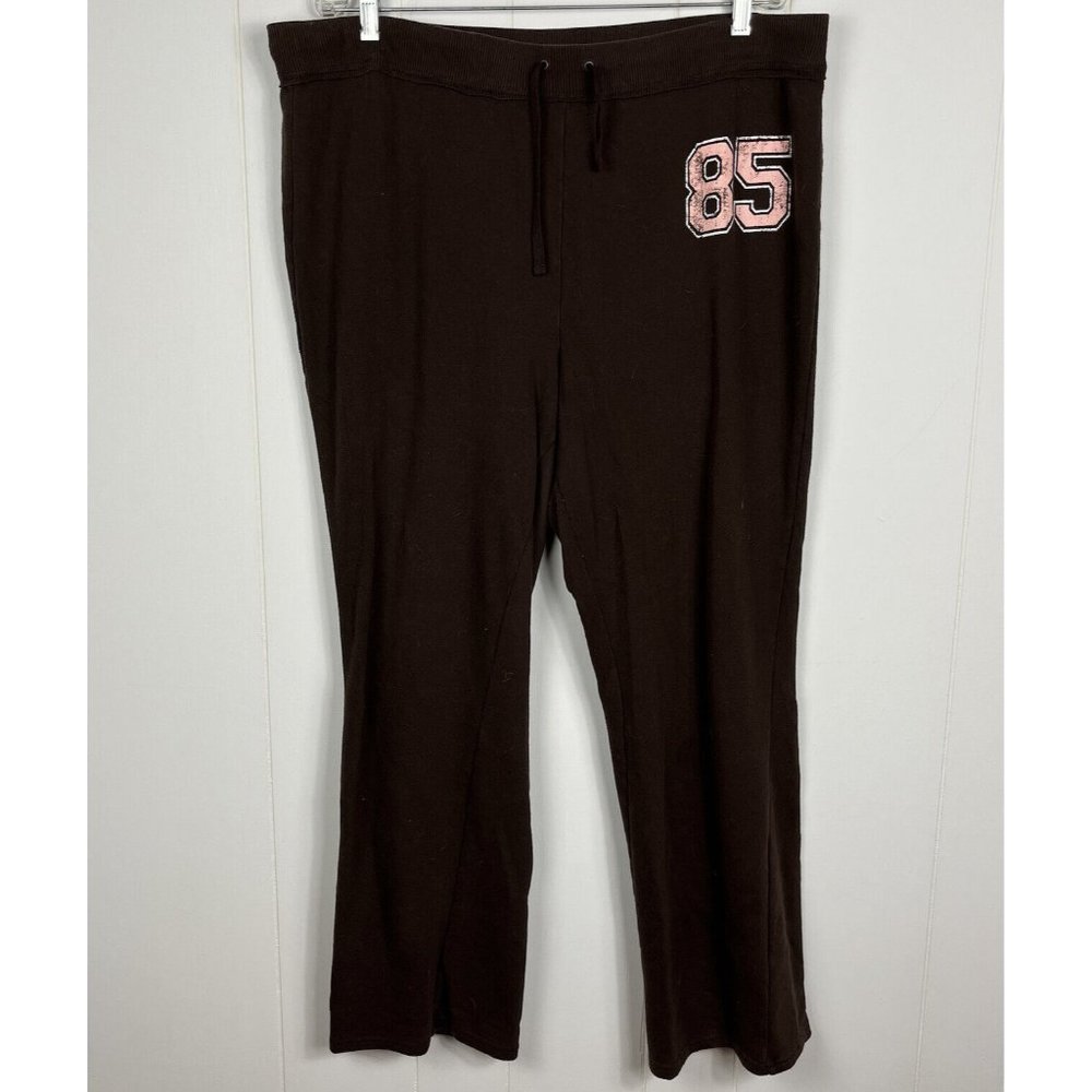 Cato Women Sweatpants Lounge Pants 18W 20W Brown Pink 85 Stretch Drawstring